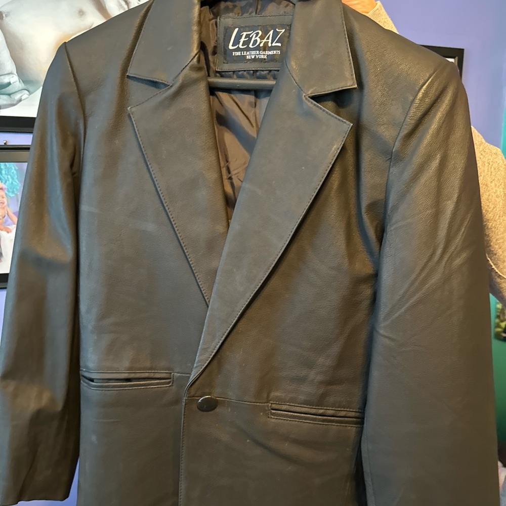 Black Lebaz leather jacket.